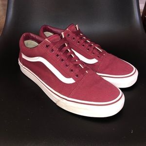 Vans Old Skool Burgundy/White - like new